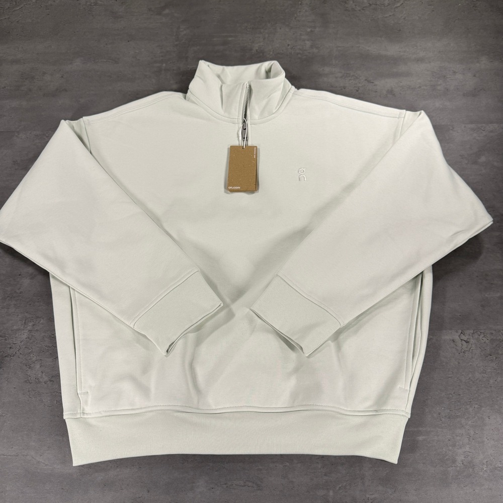 On Cloud Running Sweatshirt Womens M Club Collective 1/4 Zip Iceberg Green $130